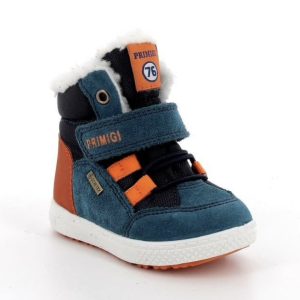 PRIMIGI GORE-TEX vízálló zöld-narancssárga bélelt fiú csizma